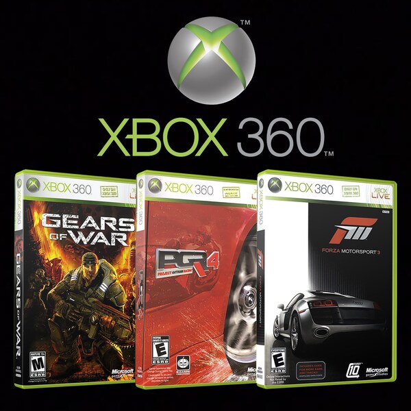 3x Xbox 360 Replacement Game Storage Shell Cases – Microsoft Brand, Clear DVD Keep Cases
