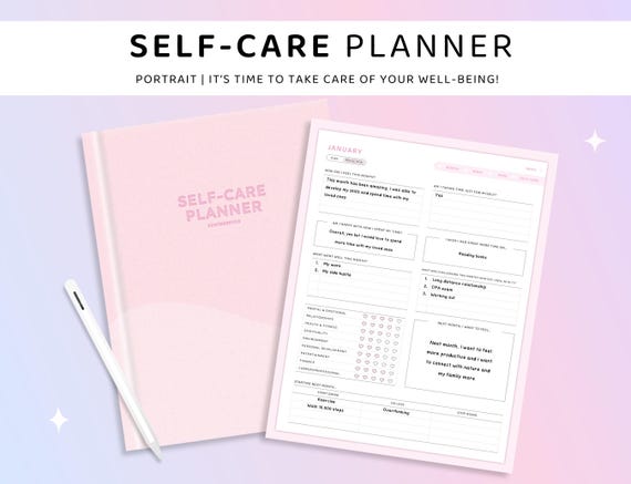 Self Care Planner, Digital Planner, Daily Planner, Self Love Planner, GoodNotes, iPad, Healing, Wellbeing, Anxiety, Mindfulness, Gratitude