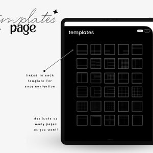 Dark Mode Digital Notebook, 10 tabs, Minimalist Notebook, Dark mode digital Journal, Digital Notebook School, Notebook with Tabs, Goodnotes image 3