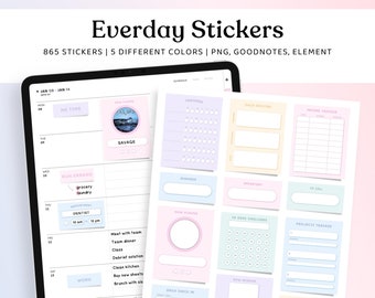 Essential Planner Widget and Words Stickers, Stickers for Planner, Cute ...