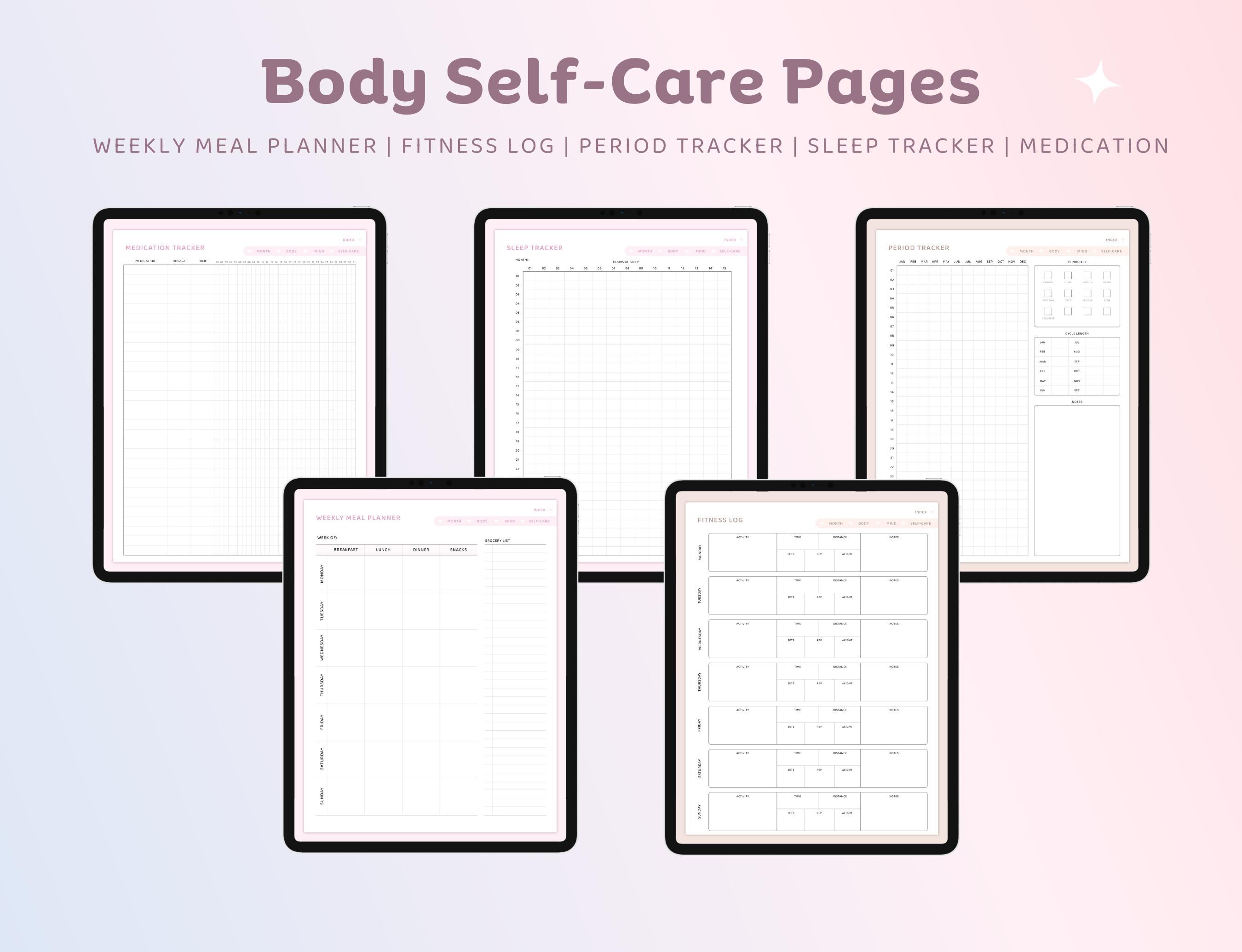 Self Care Planner Bundle, Digital Planner, Daily Planner, Self Love ...