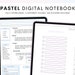 Pastel Cute Digital Notebook, Hyperlinked Notebook, Pastel Notebook ...