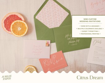 Citrus Dream | Jubilee Paper Semi-Custom Wedding Invitations