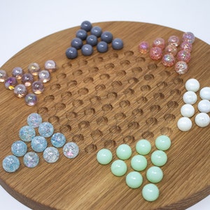 11-Inch OAK Chinese Checkers | Wood Board