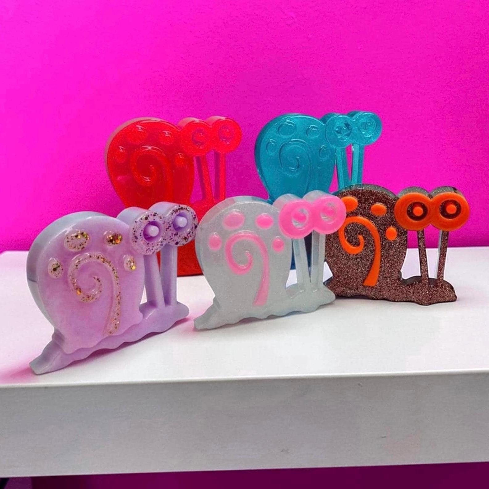 Supvox 4 Statuette Lumache Realistiche – Modelli In PVC Per Educazione, Decorazione Giardino, Acquario, E Regali Creativi Per Bambini