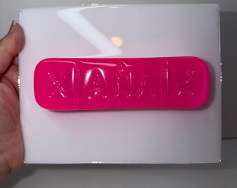 Neon Pink 3D Pill Pop Art: Handmade Resin Tablet Wall Hanging