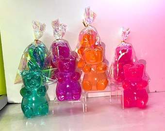 Große 12,7 cm große Gummibärchen-Figur aus Kunstharz – Bonbonfarbene Pop-Art-Dekoration – Holografisch verpackt – Tolles Geschenk für Kunstliebhaber und Sammler