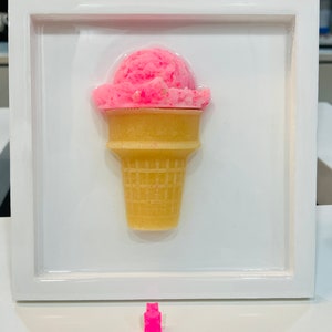 Eis Wand, Kunst, 3D Pop Art, Harz Kunst, Candy Art, 3D Eis, Kinder Kinderzimmer Dekor, Pop Art, Harz Süßigkeiten, Eiscreme Schaufel