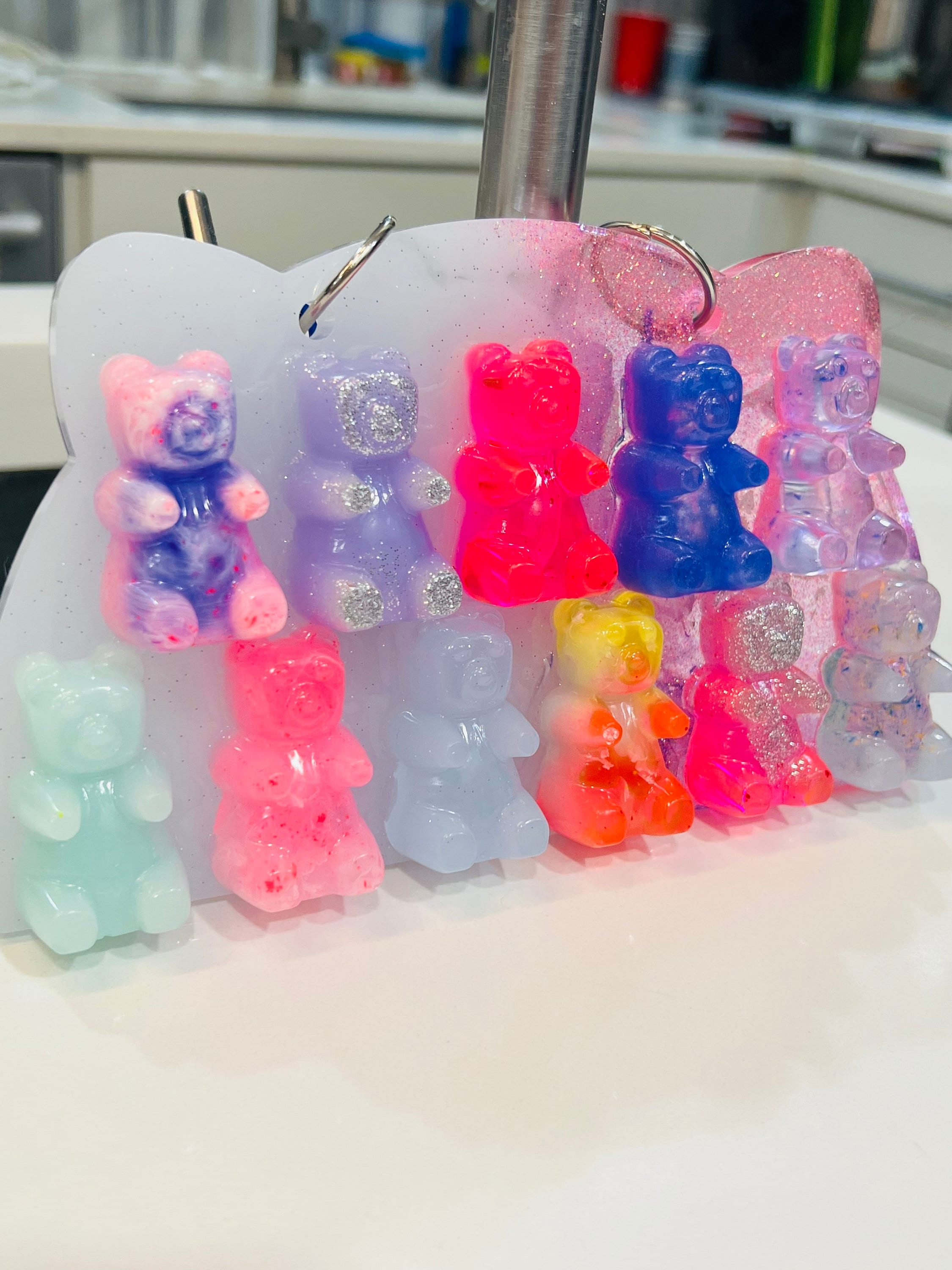 Hanging Bear on Bear Large Resin Gummy Bears, 3D Pop Art Wall Art, Acrylic  Frame, Pop Art Decor, Nursery Room Decor, Candy Art, Neon Pop Art 