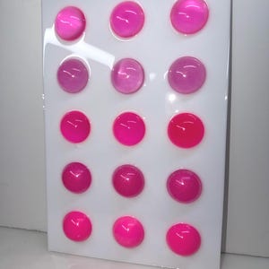 3D Resin Gumball Painting: Pink Ombre Pop Art, 12x8 Nursery Decor