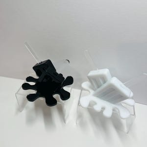 Black or White Large Melting Splatter Double Popsicle, Bold Pop Art Decor, Resin Sculpture, Candy Art