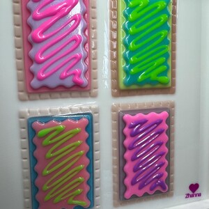 3D Pop Art Toaster Pastry Wall Hanging: Handmade Candy Art, Fun Bold Food Frosting Wall Decor OOAK Handmade image 5