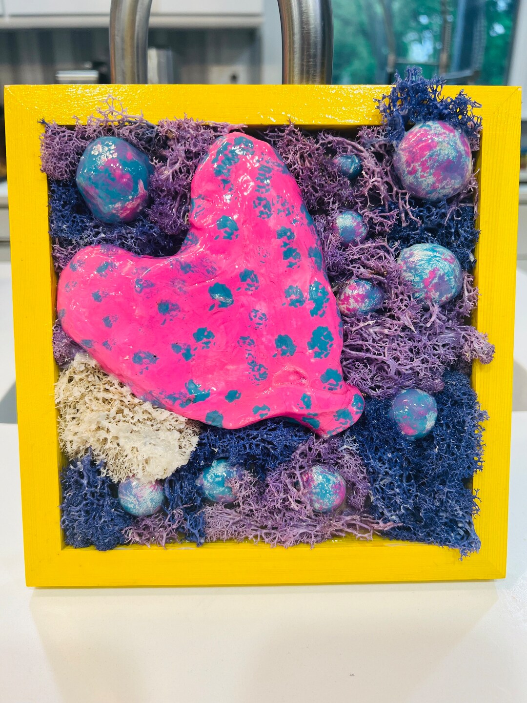 3D Pop Art Sculpture Preserved Moss Clay Sculpture Wall Art Etsy