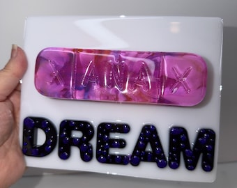 Dream Xanax Rainbow 3D Pill Pop Art: Handmade Resin Tablet Wall Hanging