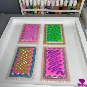 3D Pop Art Toaster Pastry Wall Hanging: Handmade Candy Art, Fun Bold Food Frosting Wall Decor OOAK Handmade image 2