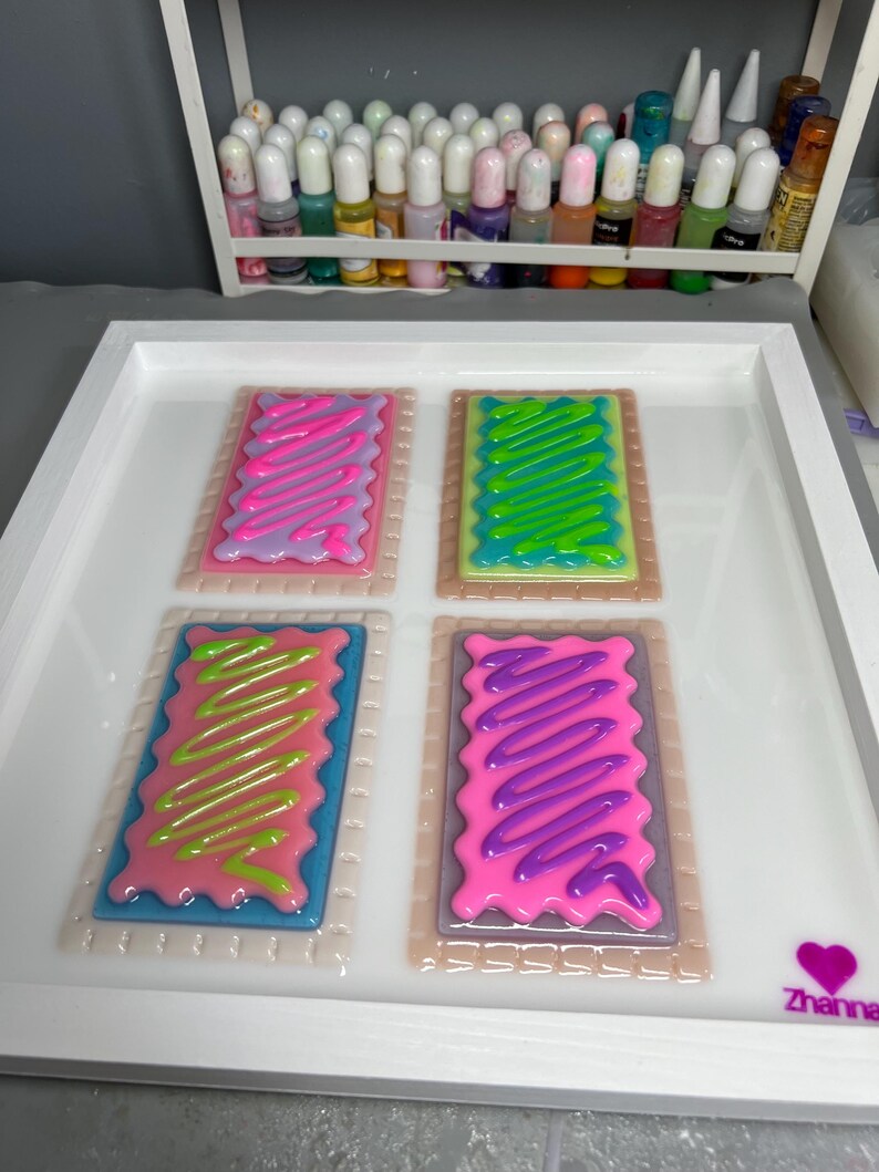 3D Pop Art Toaster Pastry Wall Hanging: Handmade Candy Art, Fun Bold Food Frosting Wall Decor OOAK Handmade image 2