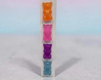 Glitter Neon Rainbow Gummy Bear Wall Art: 3D Pop Art