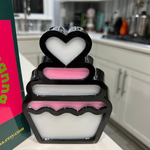3D Giant Cupcake Pop Art Decor, Rainbow Bookend, Resin Sculpture, Candy Art, Nursery Kids Room Decor, Fake Bake