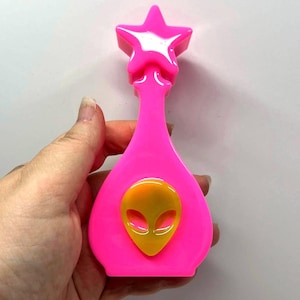 Pink Green Alien Potion Figurine Spooky Cute Halloween Decor