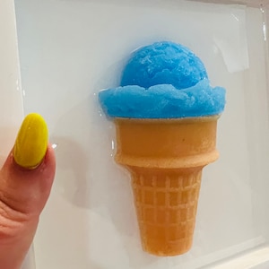 Ice Cream Wall Art, Blue Icecream, 3D Pop Art, Resin Art, Candy Art, 3D Ice Cream, Kids Nursery Decor, Pop Art, Resin Candy, Ice Cream Scoop