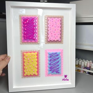 Pop Art Breakfast Toaster Pastry , 3D Pop Art wall art, Nursery Room Decor, Candy Art, Wall Hanging