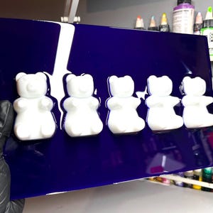 Deep Violet Gummy Bears Painting, 3D Pop Art wall art, Nursery Room Decor, Candy Art, Wall Hanging, Purple Wall Decor