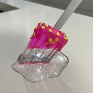 Large Melting Popsicle Ring Holder, Rainbow Pop Art Decor, Resin Sculpture, Candy Art, Rainbow Sprinkles
