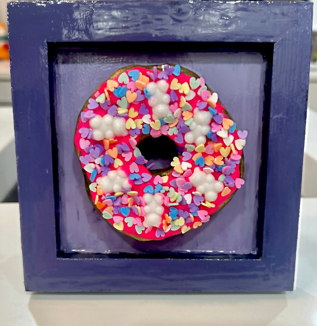 Gummy Bear Donut Clay Original Sculpture Art Donut Wall Art Etsy