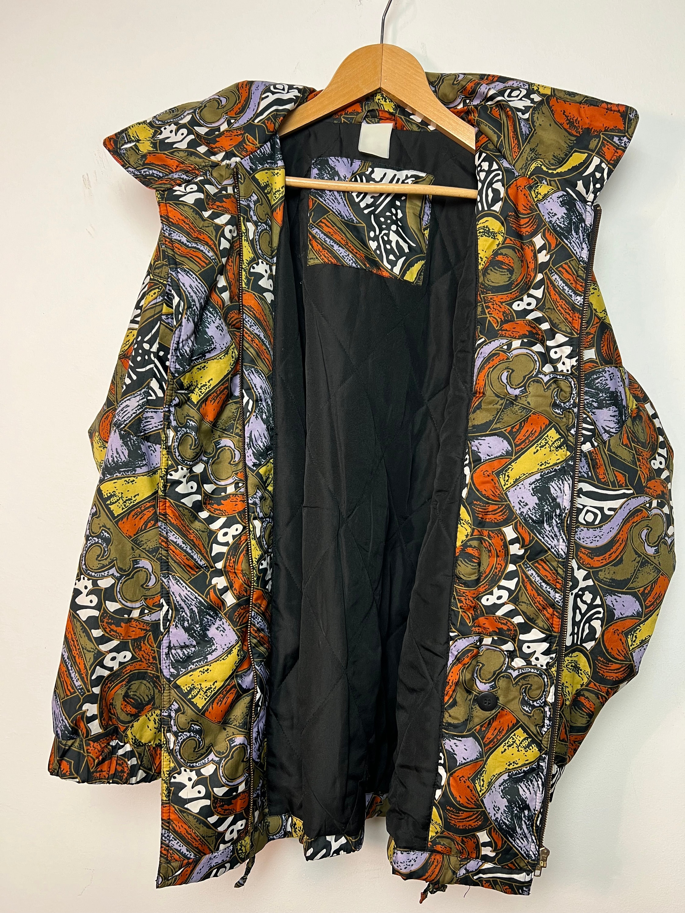 Vintage Oversize Jacket, Colorful, Patterned, Light