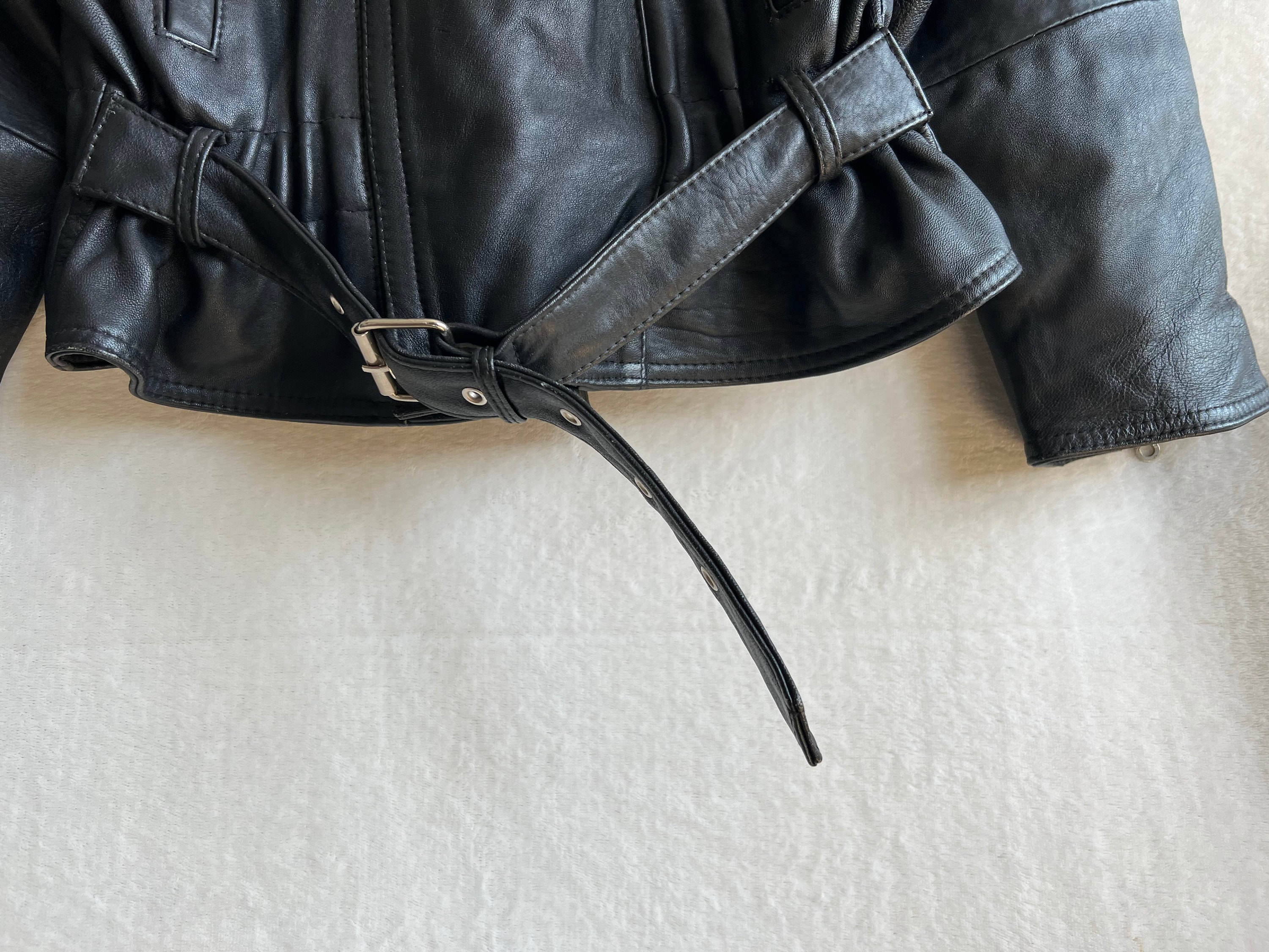 Leather Biker Jacket Black Vintage Genuine Leather 42 Xl Zip Leather Biker Jacket Black Vintage Genuine Leather 42 Xl Zip