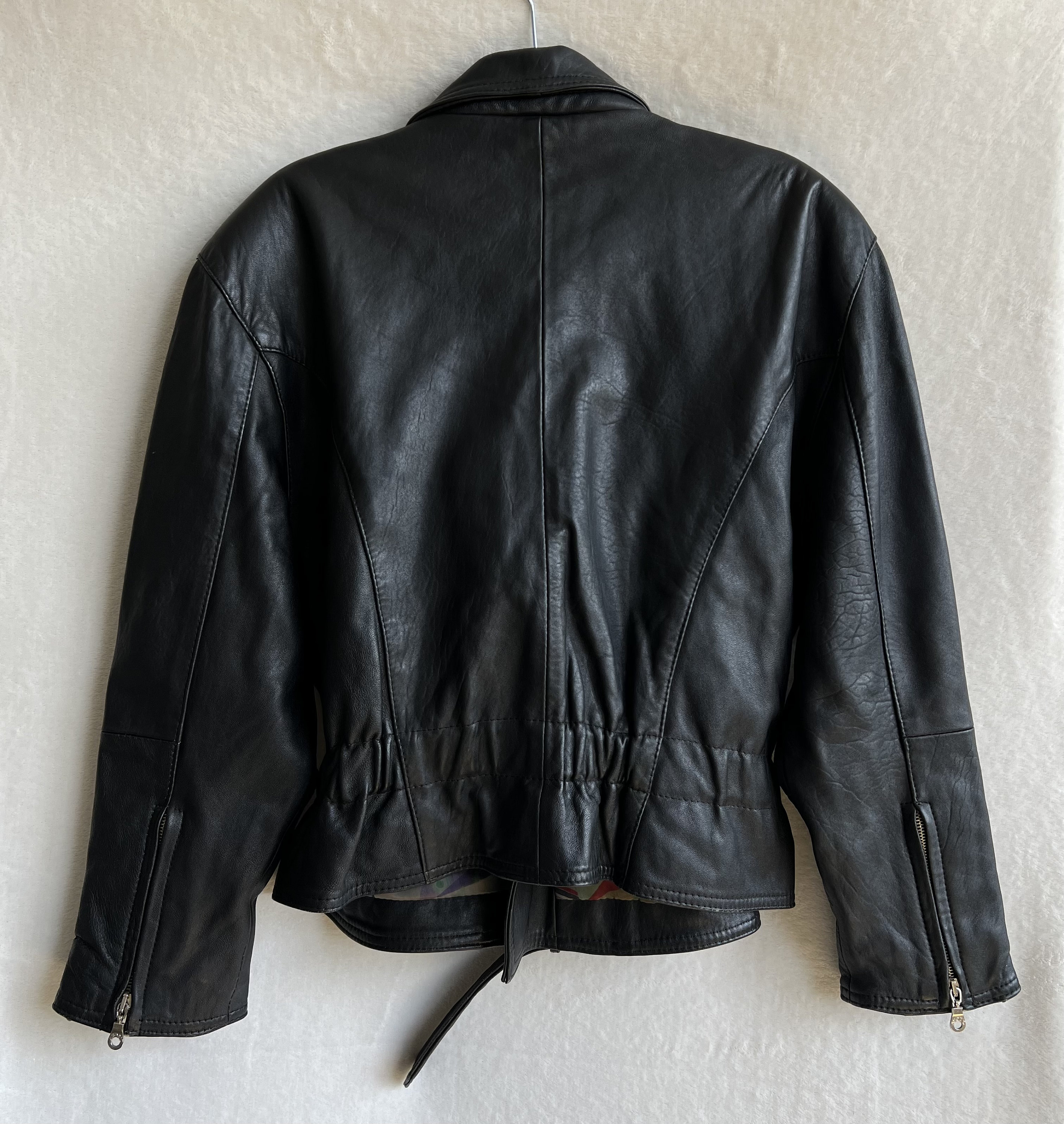 Leather Biker Jacket Black Vintage Genuine Leather 42 Xl Zip Leather Biker Jacket Black Vintage Genuine Leather 42 Xl Zip