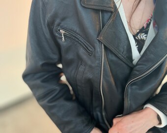 ジャケット・アウター Vintage genuine lether long coat archive Vintage LIZ CLAIBORNE SIZE L Black Leather Jacket That is