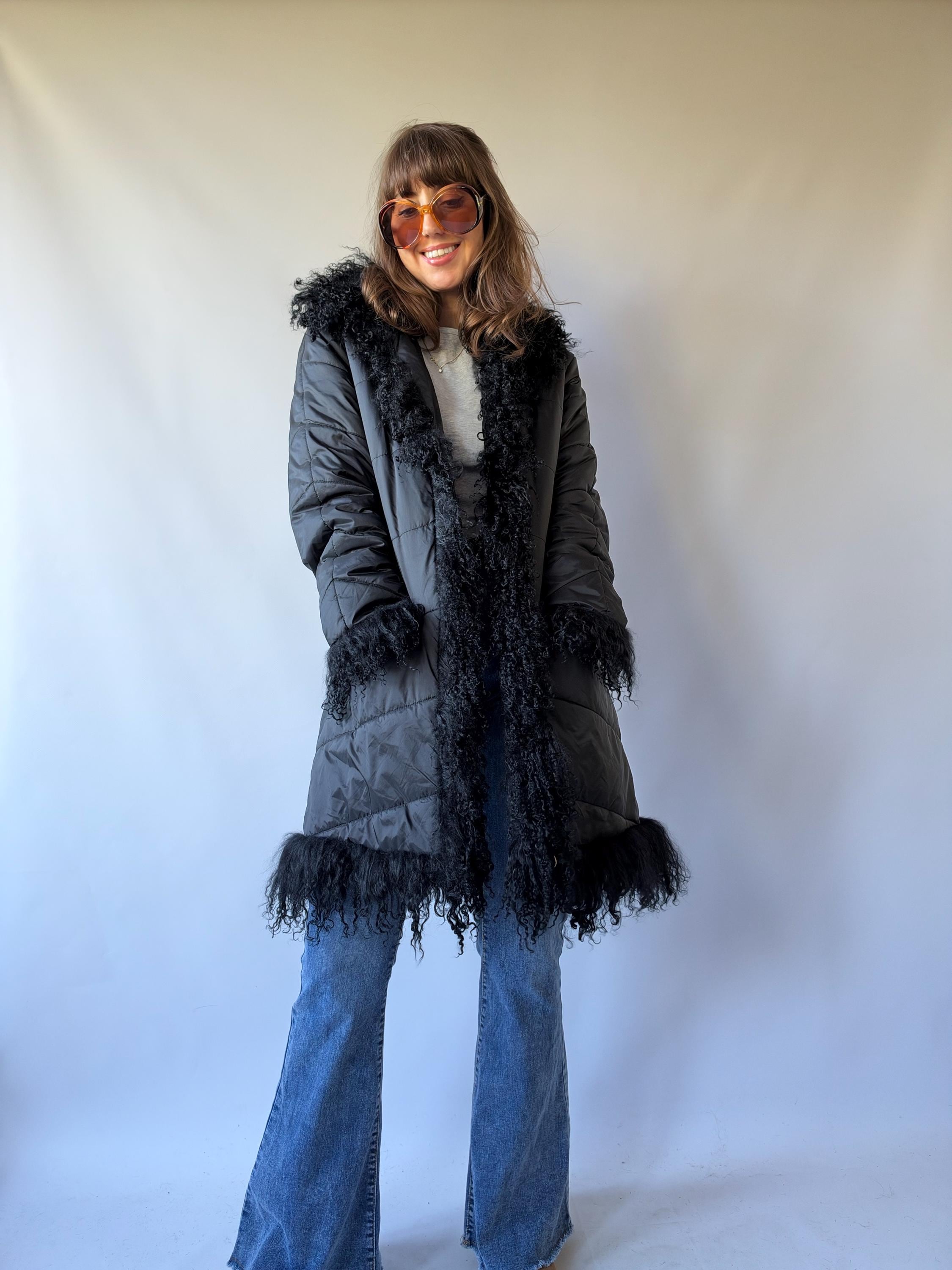 レア SAINT LAURENT ブラックファー風ジャケット コート 46 Jacques saint laurent fur coat - Etsy 日本