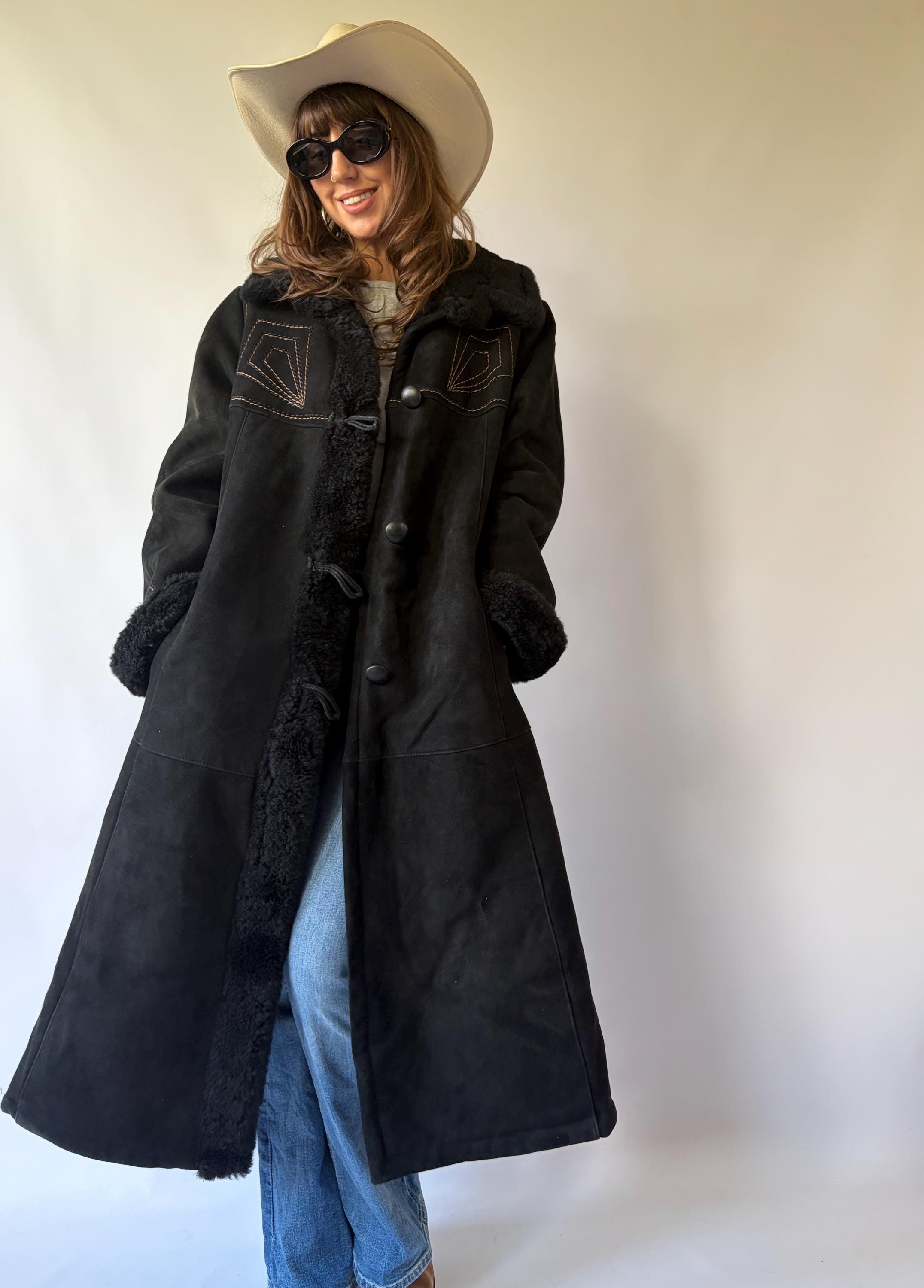 Vintage 1980s Shearling Jacket - Etsy