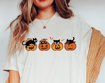 Halloween Shirt,Halloween Black Cat Shirt,Ghost Shirt,Halloween Black Cat Sweatshirt,Halloween Cat Shirt,Cat Lover Shirt,Halloween Sweater