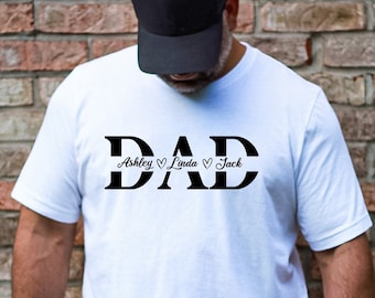 Custom Dad Shirt,Personalized Dad Shirt,Custom Shirt with Kids Names,Dad Shirt With Kids Names,Father's Day Gift,New Dad Shirt,New Dad Gift