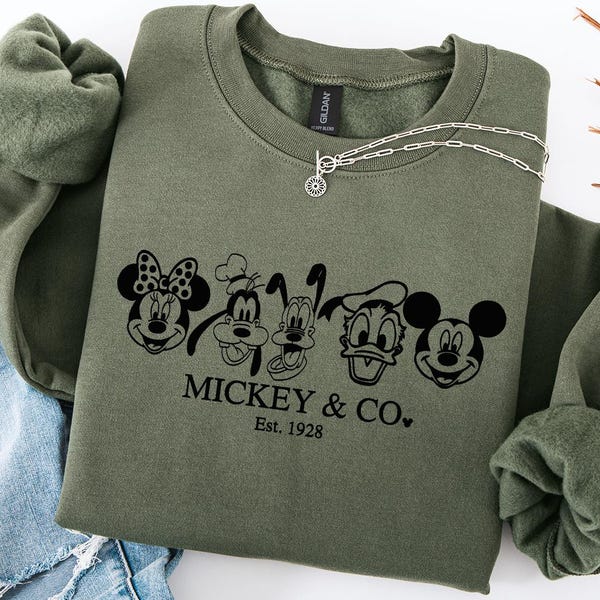 Vintage Disneyland Sweatshirt,Mickey and Friends Sweatshirt,Mickey & Co Shirt,Disneyland Trip Sweatshirt,Disney Family Matching Sweatshirt