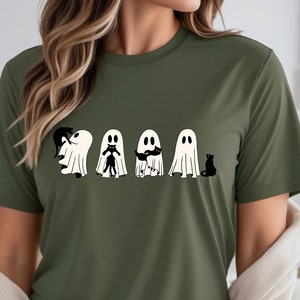 Ghost Cats Halloween Shirt,Cat Lovers Shirt,Halloween Cat Shirt,Spooky Season,Cat Lover Gift,Halloween Gift,Black Cat Shirt