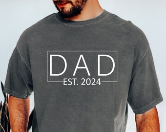 Camisa de papá personalizada de Comfort Colors, camisa de papá personalizada, regalo de papá nuevo, regalo para papá, regalo del día del padre, camisa de papá nuevo, camisa de anuncio de papá