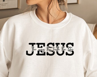 Sudadera de Jesús, sudadera cristiana, regalo de Jesús, suéter de Jesús, regalo cristiano, suéter religioso, regalo cristiano de la Biblia, regalo de ropa cristiana