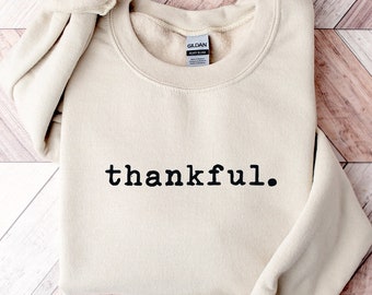 Sudadera agradecida vintage, sudadera con capucha agradecida, sudadera de Acción de Gracias, camisa de Acción de Gracias, sudadera de otoño, regalo de Acción de Gracias, cuello redondo agradecido