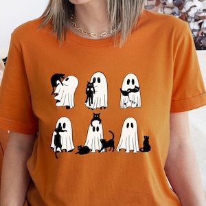 Ghost Cats Halloween Shirt,Cat Lovers Shirt,Halloween Cat Shirt,Spooky Season,Cat Lover Gift,Halloween Gift,Black Cat Shirt