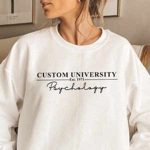 Custom College Sweatshirt,Custom School Sweatshirt,Personalized School Sweatshirt,Custom University Sweatshirt,Personalized College Program