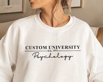 Custom College Sweatshirt,Custom School Sweatshirt,Personalized School Sweatshirt,Custom University Sweatshirt,Personalized College Program