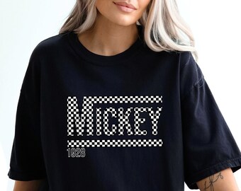 Comfort Colors Checkered Mickey Shirt,Checkered Minnie Shirt,Retro Disneyland Shirt,Disney Family Shirt,Vintage Disney Shirt,Disneyland Tee