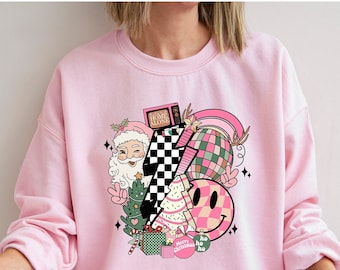 Santa Sweatshirt,Christmas Sweatshirt,Christmas Shirt,Christmas Gift,Christmas Santa Shirt,Family Christmas Crewneck,Women's Christmas Shirt