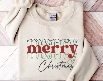 Christmas Sweatshirt,Merry Christmas Sweatshirt,Christmas Gift for Women,Christmas Sweatshirt For Women,Holiday Sweater,Christmas Gift