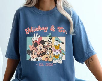 Comfort Colors Vintage Mickey & Co 1928 Shirt,Retro Vintage Disney Shirt,Disneyland Shirt,Disneyworld Shirt,Disney Family Matching Shirt