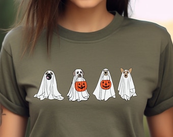 Ghost Dogs Shirt,Halloween Shirt,Ghost Sweatshirt,Halloween Dog,Fall Shirt,Pumpkin Sweater,Spooky Season Shirt,Dog Lover Gift,Halloween Gift