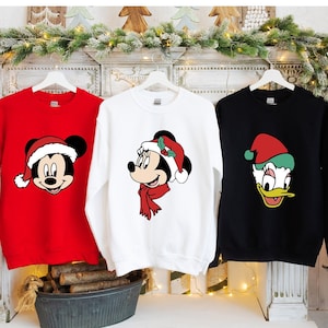 Disney Family Christmas Sweatshirt,Family Christmas Matching Shirt,Disneyland Christmas Shirt,Disney Character Christmas Family,Long Sleeve